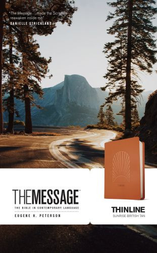 Message Thinline (Leather-Look, Sunrise British Tan) - LeatherLike Sunrise British Tan With ribbon marker(s)