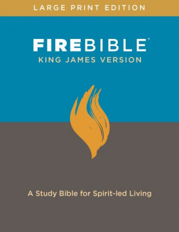 KJV Fire Bible, Large Print Edition (Hardcover, Red Letter) - Hardcover Cloth over boards With ribbon marker(s)