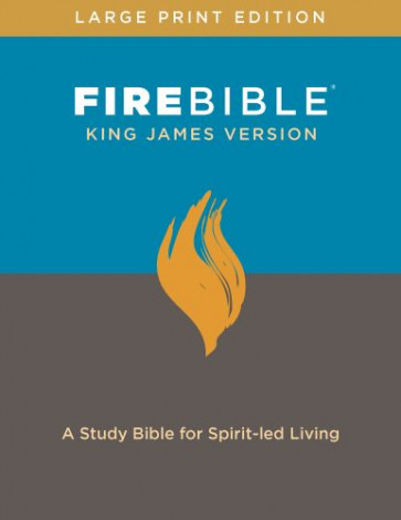 KJV Fire Bible, Large Print Edition (Hardcover, Red Letter) - Hardcover Cloth over boards With ribbon marker(s)