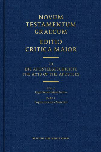 Novum Testamentum Graecum Editio Critica Maior, Part 2 Supplementary Material (Hardcover) - Hardcover Cloth over boards