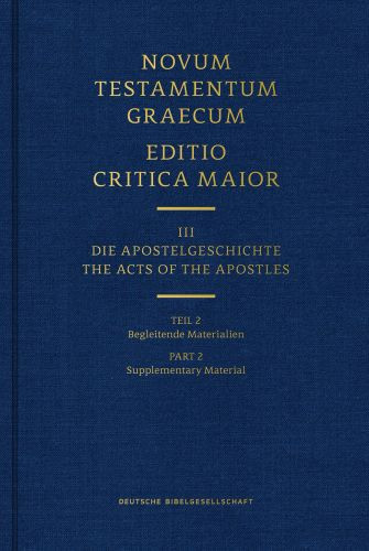 Novum Testamentum Graecum Editio Critica Maior, Part 2 Supplementary Material (Hardcover) - Hardcover Cloth over boards