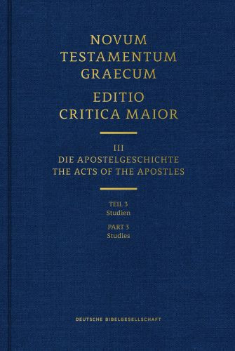 Novum Testamentum Graecum Editio Maior, Part 3 Studies (Hardcover) - Hardcover Cloth over boards