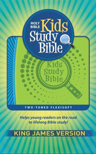 KJV Kids Study Bible (Flexisoft, Green/Blue, Red Letter) - Sewn Imitation Leather