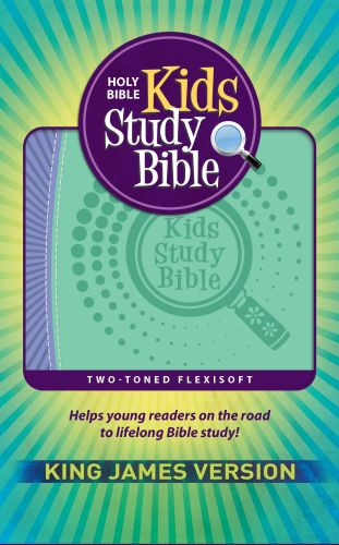 KJV Kids Study Bible, Flexisoft  - Sewn Green/Purple Imitation Leather