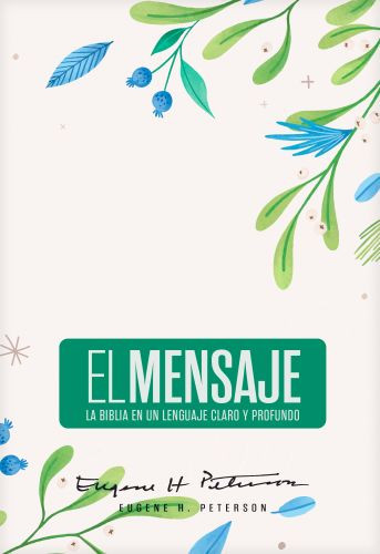 Biblia El Mensaje (Tapa dura, Verde Floral) - Hardcover Floral Green With ribbon marker(s)