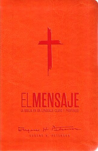 Biblia El Mensaje (SentiPiel, Anaranjado) - LeatherLike With ribbon marker(s)
