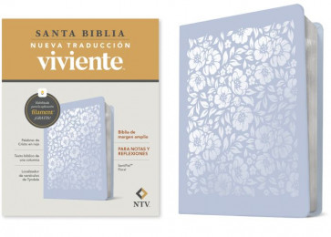 Biblia de margen amplio NTV con Filament (SentiPiel, Floral, Letra Roja) - LeatherLike Floral With ribbon marker(s)