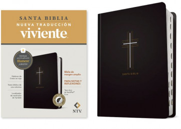 Biblia de margen amplio NTV con Filament (Tapa dura de SentiPiel, Cruz, Índice, Letra Roja) - Hardcover Cross With thumb index and ribbon marker(s)