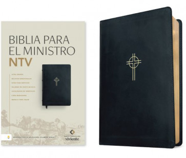 Biblia para el ministro NTV, letra grande con Filament (SentiPiel, Negro, Letra Roja) - LeatherLike With ribbon marker(s)