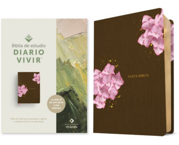 Biblia de estudio del diario vivir NTV (SentiPiel, Café/Rosa, Letra Roja) - LeatherLike Brown/Pink Imitation Leather With ribbon marker(s)