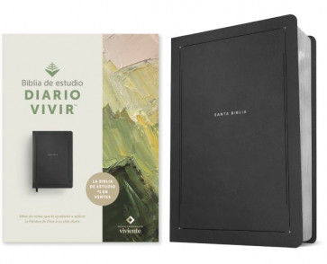 Biblia de estudio del diario vivir NTV (SentiPiel, Negro, Letra Roja) - Sewn Imitation Leather With ribbon marker(s)
