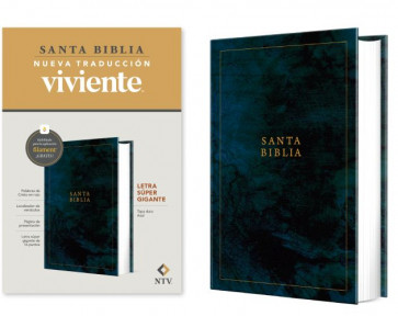 Biblia letra súper gigante NTV, con Filament  (Tapa dura, Azul, Letra Roja) - Hardcover With ribbon marker(s)