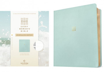 NLT Every Woman's Bible, Journaling Edition, Filament Enabled (LeatherLike, Seafoam Blue, Red Letter) - LeatherLike Seafoam Blue Imitation Leather With ribbon marker(s)
