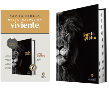 Biblia letra gigante NTV con Filament, León (Tapa dura, Índice, Letra Roja) - Hardcover With thumb index