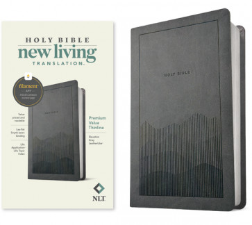 NLT Premium Value Thinline Bible, Filament Enabled (LeatherLike, Elevation Gray) - LeatherLike Elevation Gray Imitation Leather