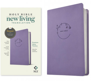 NLT Premium Value Thinline Bible, Filament Enabled (LeatherLike, Valley Lilies Lavender) - LeatherLike Valley Lilies Lavender Imitation Leather
