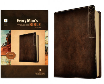 NLT Every Man’s Bible, Filament Enabled, Deluxe Explorer Edition (LeatherLike, Brown, Red Letter) - LeatherLike With ribbon marker(s)