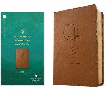 Biblia de estudio del diario vivir para jóvenes NTV con Filament (SentiPiel, Café claro, Letra Roja) - LeatherLike Imitation Leather With ribbon marker(s)