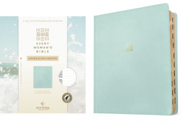 NLT Every Woman's Bible, Journaling Edition, Filament Enabled (LeatherLike, Seafoam Blue, Indexed, Red Letter) - LeatherLike Seafoam Blue Imitation Leather With thumb index