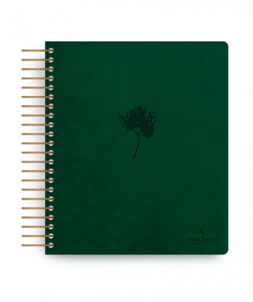 NLT Spiral-Bound Notetaking Bible, Filament Enabled (Hardcover LeatherLike, Forest Green) - Hardcover Forest Green Imitation Leather Wide margin