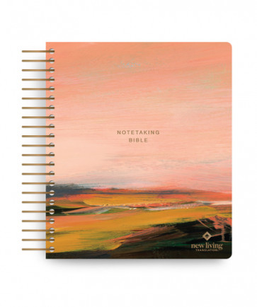 NLT Spiral-Bound Notetaking Bible, Filament Enabled (Hardcover LeatherLike, Pink Landscape) - Hardcover Pink Landscape Cloth over boards Wide margin