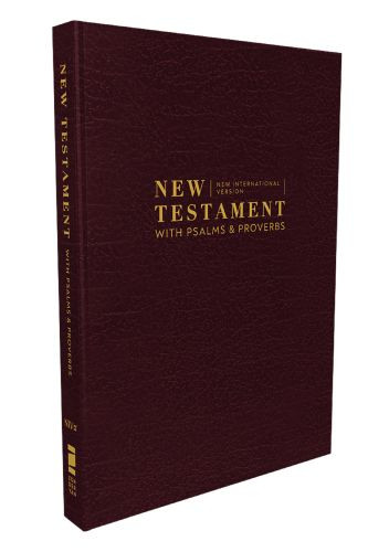 NIV, New Testament with Psalms and Proverbs, Pocket-Sized, Paperback, Burgundy, Comfort Print - Softcover