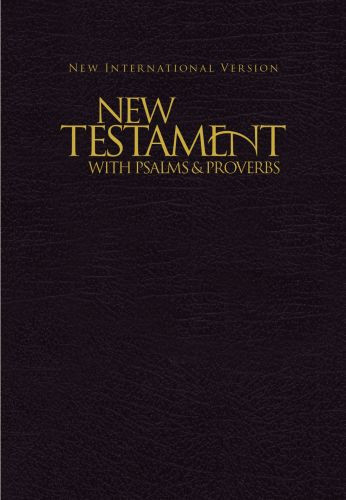 NIV, New Testament with Psalms and   Proverbs, Pocket-Sized, Paperback, Black - Softcover