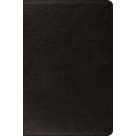 ESV Large Print Bible (Top Grain Leather, Black) - Genuine Leather With ribbon marker(s)
