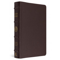 ESV Heirloom Bible, Scriptura Sacra: Personal Size Reference Edition (Calfskin, Mahogany) - Genuine Leather With ribbon marker(s)