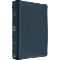 ESV Heirloom Bible, Scriptura Sacra: Personal Size Reference Edition (Calfskin, Meridian Blue, Full Yapp) - Genuine Leather With ribbon marker(s)