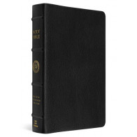 ESV Heirloom Bible, Scriptura Sacra: 25th Anniversary Personal Size Reference Edition (Goatskin, Black, Full Yapp) - Genuine Leather With ribbon marker(s)