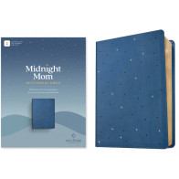 NLT Midnight Mom Devotional Bible (LeatherLike, Starlit Navy, Red Letter, Filament Enabled) - LeatherLike Starlit Navy With ribbon marker(s)