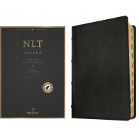 NLT Select Large Print Thinline Reference Bible, Filament Enabled (Goatskin Leather, Black, Indexed, Red Letter) - Sewn Genuine Leather With thumb index