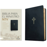 Biblia para el ministro NTV, letra grande con Filament (SentiPiel, Negro, Letra Roja) - LeatherLike With ribbon marker(s)