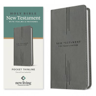NLT Pocket Thinline New Testament with Psalms and Proverbs (LeatherLike, Charcoal Cross) - LeatherLike Charcoal Cross Imitation Leather