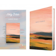 NLT Large Print Slimline Reference Bible (Hardcover, Pink Landscape, Red Letter) - Hardcover Pink Landscape