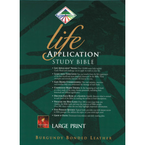 Life Application Study Bible Large Print: NLT1 - Bonded Leather Burgundy With ribbon marker(s)