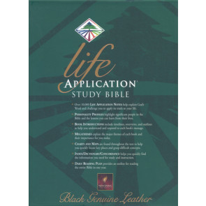 Life Application Study Bible: NLT1 - Sewn Black Genuine Leather