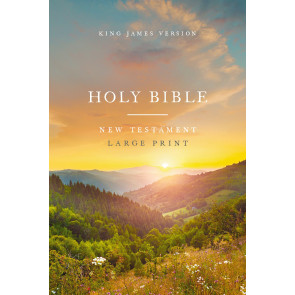 KJV Large Print Outreach New Testament Bible, Scenic Softcover, Comfort Print - Softcover