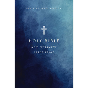 NKJV Large Print Outreach New Testament Bible, Cross Softcover, Comfort Print - Softcover