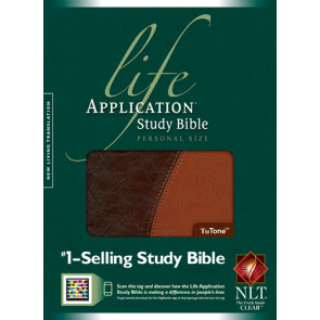 Life Application Study Bible NLT, Personal Size, TuTone - LeatherLike Brown/Tan