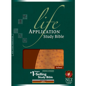 Life Application Study Bible NLT, TuTone - Bonded Leather Brown/Ostrich Tan With ribbon marker(s)