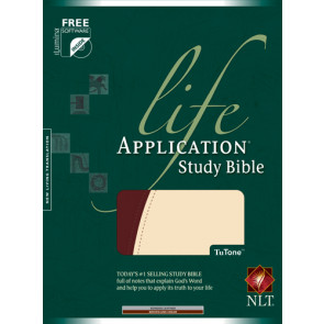 Life Application Study Bible NLT, TuTone - Bonded Leather Burgundy/Cream With ribbon marker(s)