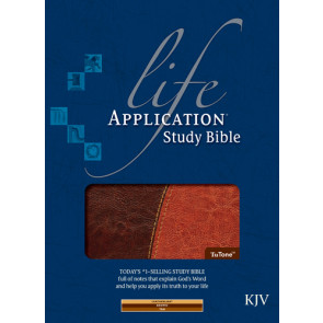 Life Application Study Bible KJV, TuTone - LeatherLike Brown/Tan
