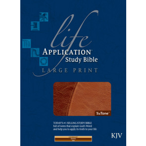 Life Application Study Bible KJV, Large Print, TuTone - LeatherLike Brown/Tan With ribbon marker(s)