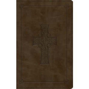 ESV Large Print Value Thinline Bible (TruTone, Olive, Celtic Cross Design) - Imitation Leather
