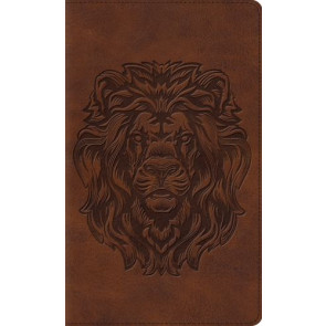 ESV Thinline Bible (TruTone, Brown, Royal Lion Design) - Imitation Leather With ribbon marker(s)