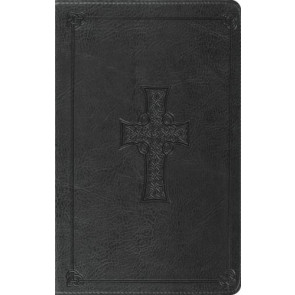 ESV Thinline Bible (TruTone, Charcoal, Celtic Cross Design) - Imitation Leather With ribbon marker(s)