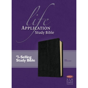 NKJV Life Application Study Bible, Second Edition  - Bonded Leather Black With ribbon marker(s)