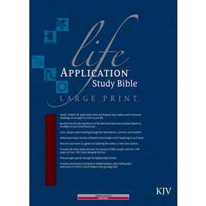 KJV Life Application Study Bible, Second Edition, Large Print  - Bonded Leather Burgundy With thumb index and ribbon marker(s)
